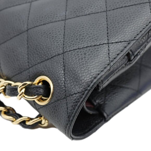 Chanel Classic Jumbo Double Flap Quilted Caviar Leather Shoulder Bag Black - Picture 7 of 14